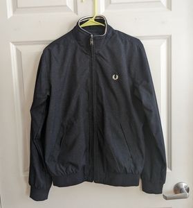 Fred Perry Marl Brentham Jacket in Navy - Size Small